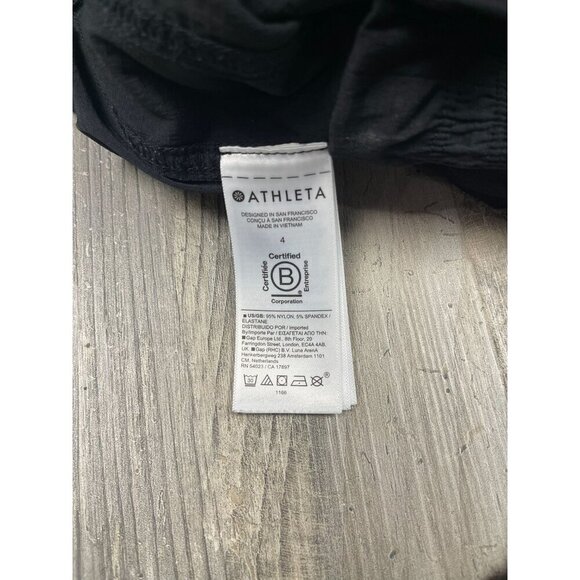 Athleta Trekkie High Rise Parachute Pants Size 4 Black Zip Ankle Elastic Waist - Picture 8 of 12